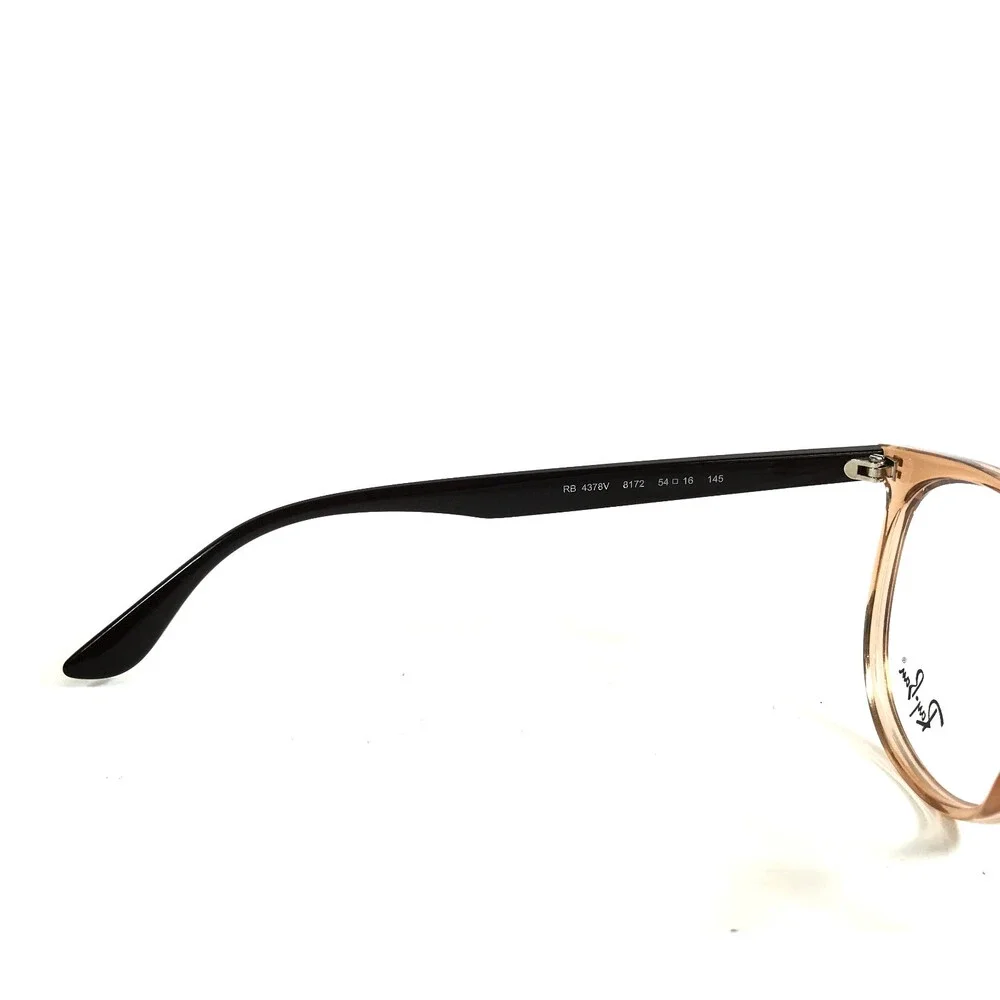 Ray-Ban Eyeglasses Frame RB4378V 8172 Transparent Brown Round Full Rim 54-16-145